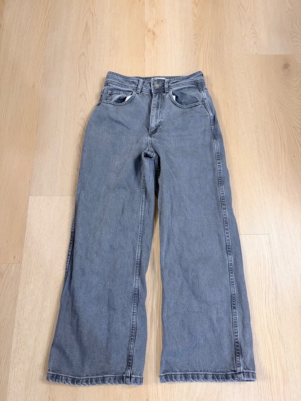 Women’s Sézane Denim Wide Leg Jeans Size 36 Gray